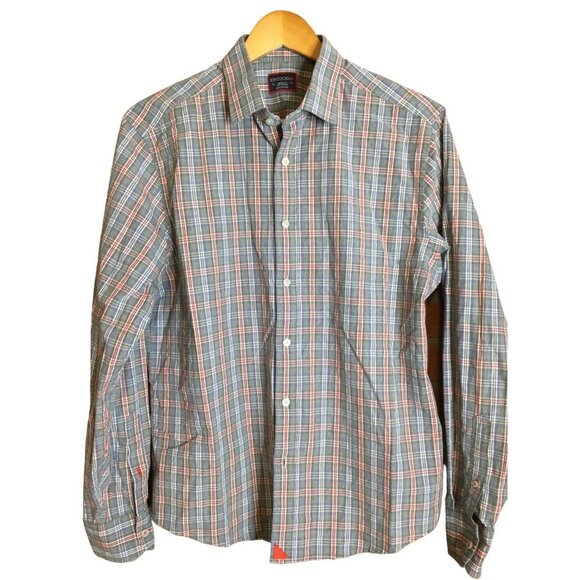 Untuckit Men's Plaid Flannel Button-Down Shirt Slim Fit Wrinkle Free Medium - Picture 1 of 5